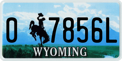 WY license plate 07856L