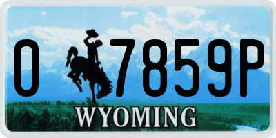 WY license plate 07859P