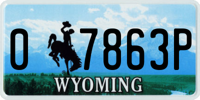 WY license plate 07863P