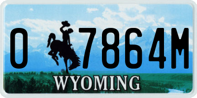 WY license plate 07864M