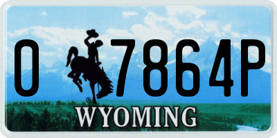 WY license plate 07864P