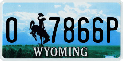 WY license plate 07866P