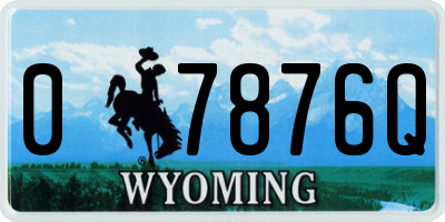 WY license plate 07876Q