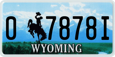WY license plate 07878I