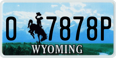 WY license plate 07878P