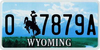 WY license plate 07879A