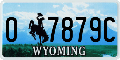 WY license plate 07879C