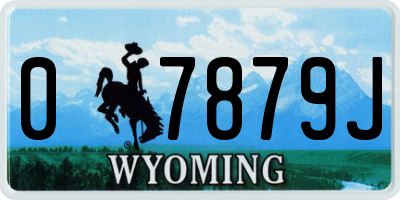 WY license plate 07879J