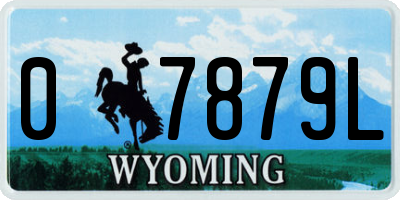 WY license plate 07879L