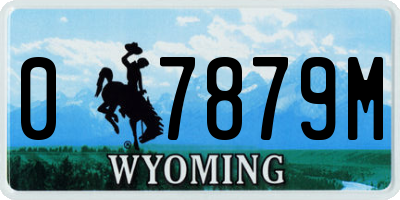 WY license plate 07879M