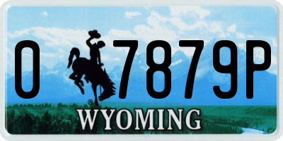 WY license plate 07879P