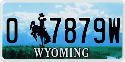 WY license plate 07879W