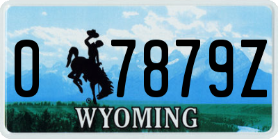 WY license plate 07879Z