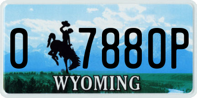 WY license plate 07880P