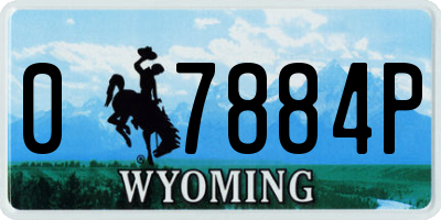 WY license plate 07884P