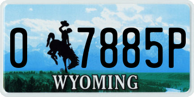 WY license plate 07885P