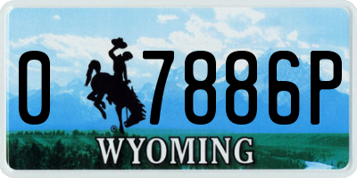 WY license plate 07886P