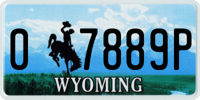 WY license plate 07889P