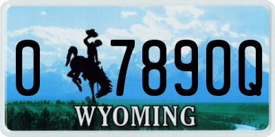 WY license plate 07890Q
