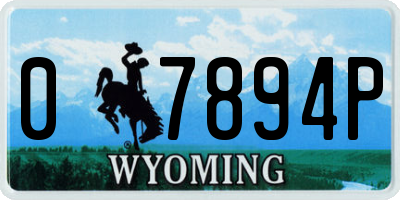 WY license plate 07894P