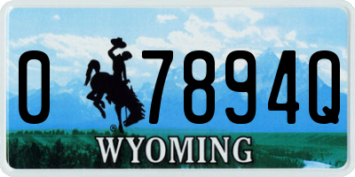 WY license plate 07894Q