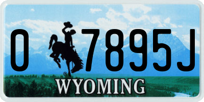WY license plate 07895J