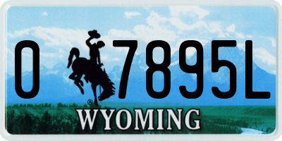 WY license plate 07895L