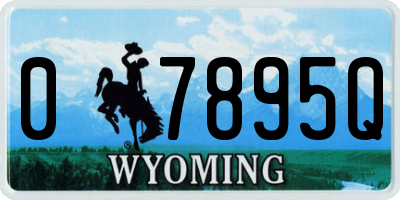 WY license plate 07895Q