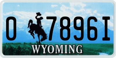WY license plate 07896I