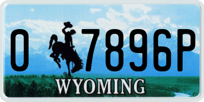 WY license plate 07896P