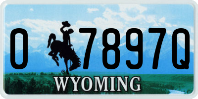 WY license plate 07897Q