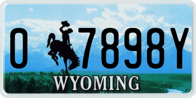WY license plate 07898Y