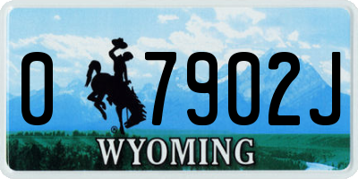WY license plate 07902J