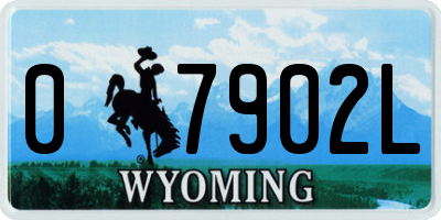 WY license plate 07902L