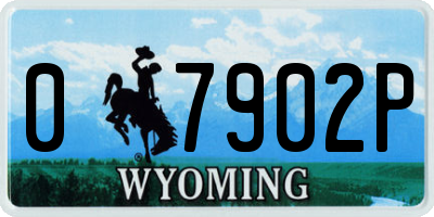WY license plate 07902P