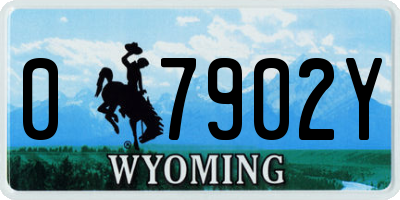 WY license plate 07902Y