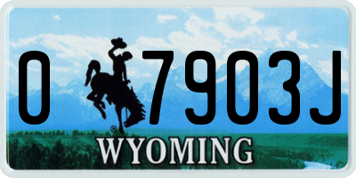 WY license plate 07903J