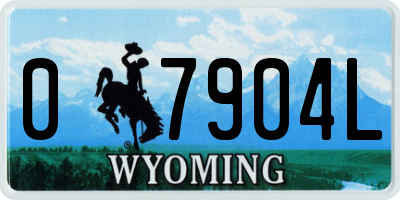 WY license plate 07904L