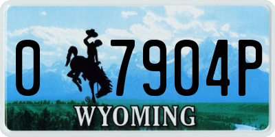 WY license plate 07904P