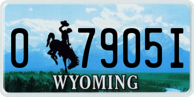 WY license plate 07905I