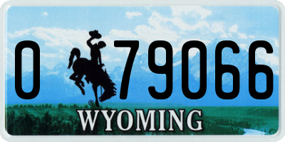 WY license plate 079066