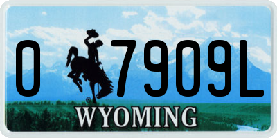 WY license plate 07909L