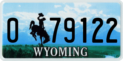 WY license plate 079122