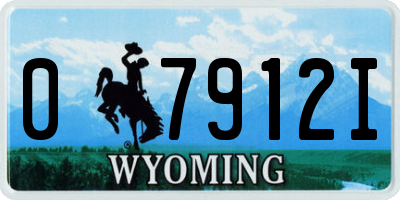 WY license plate 07912I