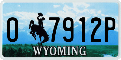 WY license plate 07912P