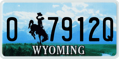 WY license plate 07912Q