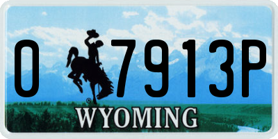 WY license plate 07913P