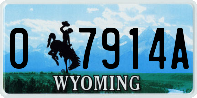 WY license plate 07914A