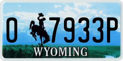 WY license plate 07933P