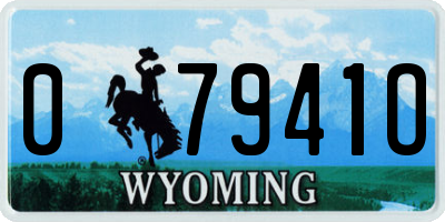 WY license plate 07941O